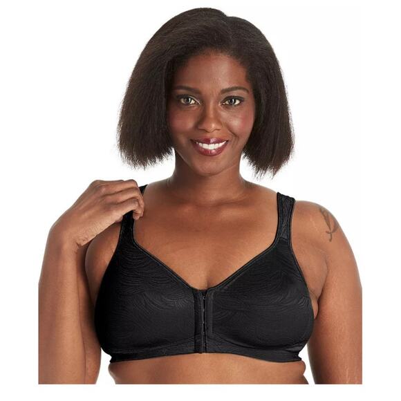 Playtex NWOT Size 38DD 18 Hour Front Close Wireless Back Support Bra E525 Black - Picture 1 of 6